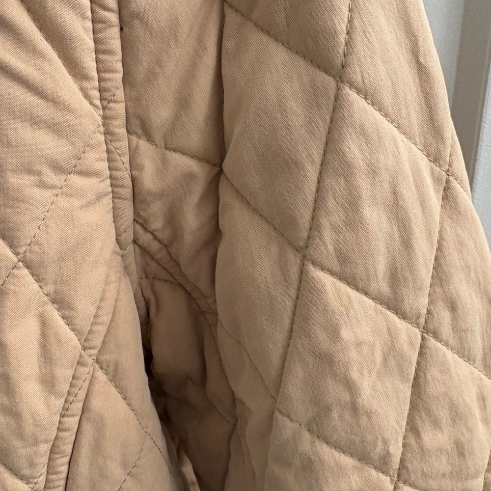 Vintage LL Bean Quilted Khaki Plaid Insulated Barn Coat Size Small - Picture 17 of 17